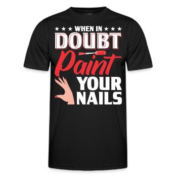 Nail Polish Nail Design Manicure Nail Studio Nails - Men's Functional T-Shirt - black - Front - AI Model Male 178 dark (178cm)