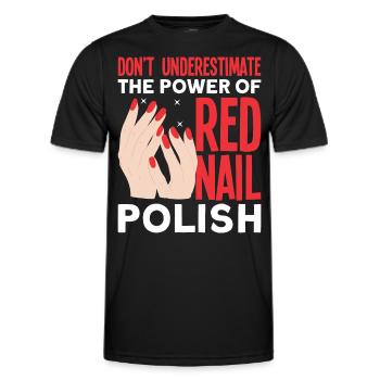Nail Polish Nail Design Manicure Nail Studio Nails - Men's Functional T-Shirt - black - Front - AI Model Male 178 dark (178cm)