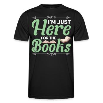 Bookworm Books Read Book Bookworm - Men's Functional T-Shirt - black - Front - AI Model Male 178 dark (178cm)