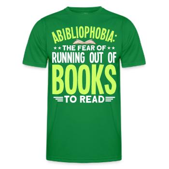 Bookworm Books Read Book Bookworm - Men's Functional T-Shirt - kelly green - Front - AI Model Male 178 dark (178cm)