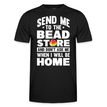 Perle Perle Broderie Bijoutier Fabricant de bijoux - T-shirt sport Homme - noir - Devant - AI Model Male 178 dark (178cm)