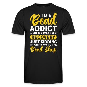 Perle Perle Broderie Bijoutier Fabricant de bijoux - T-shirt sport Homme - noir - Devant - AI Model Male 178 dark (178cm)