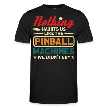 Flipper Retro Pinball Flipperautomat Bumper - Men's Functional T-Shirt - black - Front - AI Model Male 178 dark (178cm)