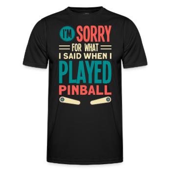 Flipper Retro Pinball Flipperautomat Bumper - Men's Functional T-Shirt - black - Front - AI Model Male 178 dark (178cm)