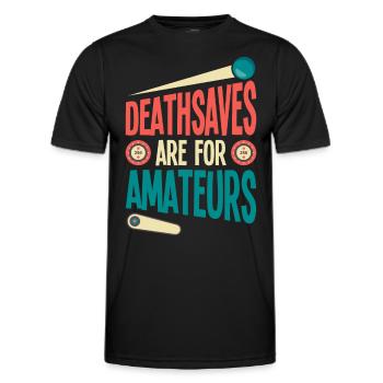 Flipper Retro Pinball Flipperautomat Bumper - Men's Functional T-Shirt - black - Front - AI Model Male 178 dark (178cm)