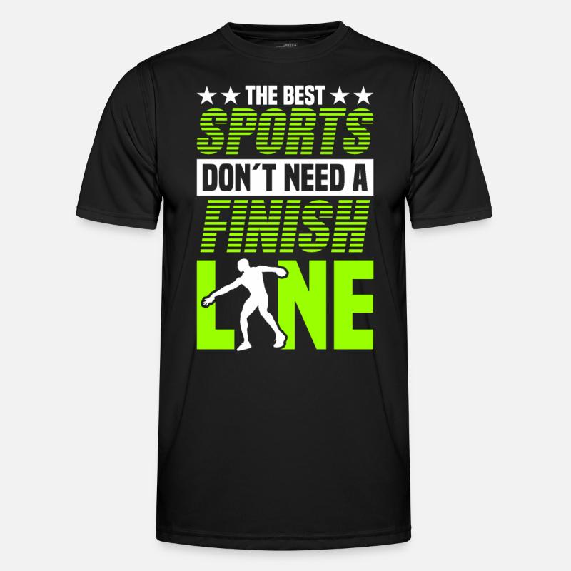 Diskuswurf Diskuswerfer Leichtathletik Diskus - Männer Funktions-T-Shirt - Schwarz
