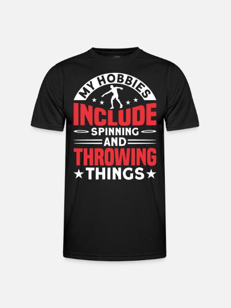 Diskuswurf Diskuswerfer Leichtathletik Diskus - Männer Funktions-T-Shirt - Schwarz