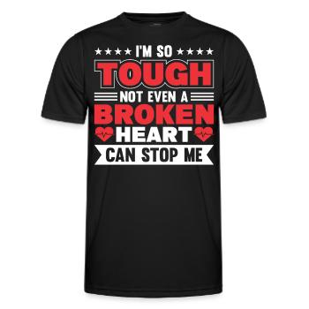 Transplantation cardiaque Chirurgie cardiaque Chirurgie cardiaque Chirurgie cardiaque Bypass - T-shirt sport Homme - noir - Devant - AI Model Male 178 dark (178cm)