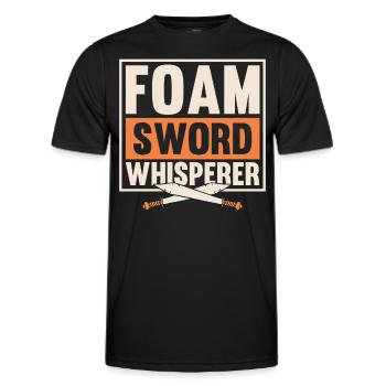 LARP Live-Action-Rollenspiel - Männer Funktions-T-Shirt - Schwarz - Vorne - AI Model Male 178 dark (178cm)