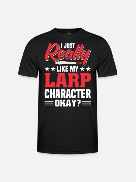 LARP Live-Action-Rollenspiel - Männer Funktions-T-Shirt - Schwarz