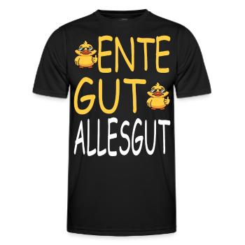 Ente gut alles gut - Männer Funktions-T-Shirt - Schwarz - Vorne - AI Model Male 178 dark (178cm)