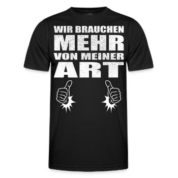 Wir brauchen mehr von meiner Art - Männer Funktions-T-Shirt - Schwarz - Vorne - AI Model Male 178 dark (178cm)