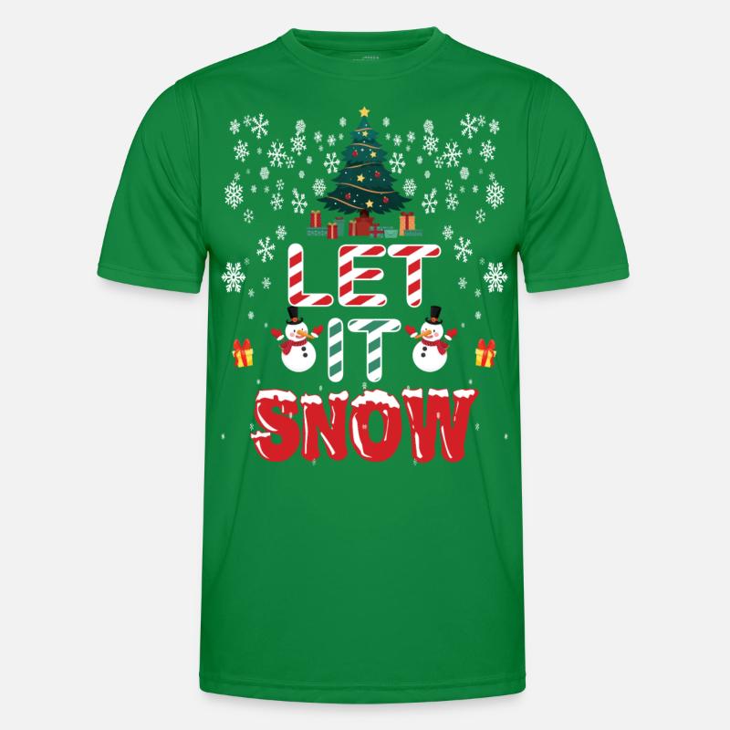 Let It Snow Flocon de neige de Noël T-shirt sport Homme