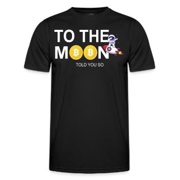 Bitcoin Chart To The Moon - Men's Functional T-Shirt - black - Front - AI Model Male 178 dark (178cm)