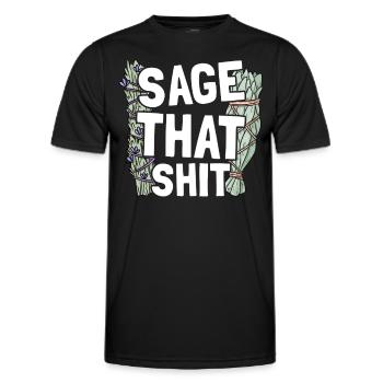 Smudging Smudge Spiritual Healing Incense - Men's Functional T-Shirt - black - Front - AI Model Male 178 dark (178cm)