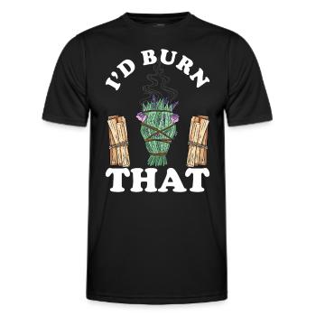 Smudging Smudge Spiritual Healing Incense - Men's Functional T-Shirt - black - Front - AI Model Male 178 dark (178cm)