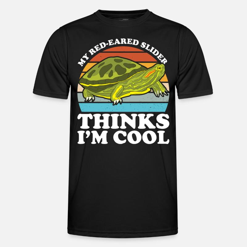 Red-eared Turtle Turtle - Men's Functional T-Shirt - black