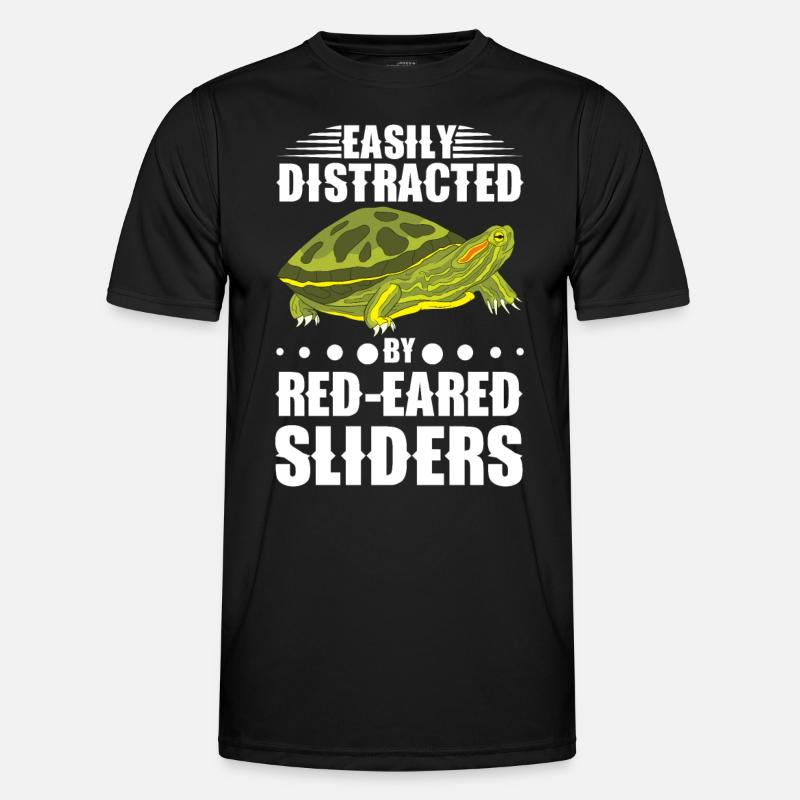 Red-eared Turtle Turtle - Men's Functional T-Shirt - black