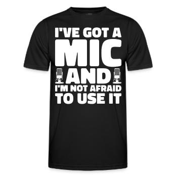 Podcast Host Podcaster Podcasting Podcast Listener - Men's Functional T-Shirt - black - Front - AI Model Male 178 dark (178cm)