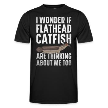 Catfish Angler Catfish Catfishing Catfish Fishing - Men's Functional T-Shirt - black - Front - AI Model Male 178 dark (178cm)