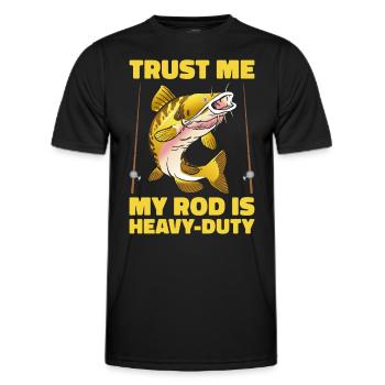 Catfish Angler Catfish Catfishing Catfish Fishing - Men's Functional T-Shirt - black - Front - AI Model Male 178 dark (178cm)