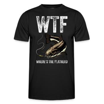 Catfish Angler Catfish Catfishing Catfish Fishing - Men's Functional T-Shirt - black - Front - AI Model Male 178 dark (178cm)