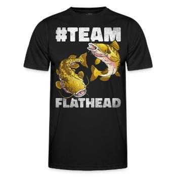 Catfish Angler Catfish Catfishing Catfish Fishing - Men's Functional T-Shirt - black - Front - AI Model Male 178 dark (178cm)