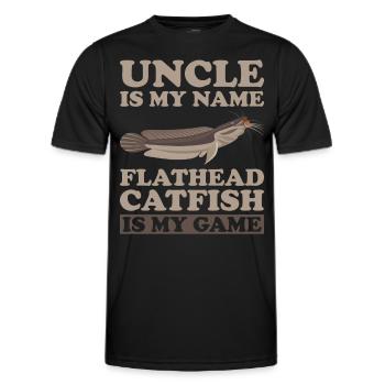 Catfish Angler Catfish Catfishing Catfish Fishing - Men's Functional T-Shirt - black - Front - AI Model Male 178 dark (178cm)