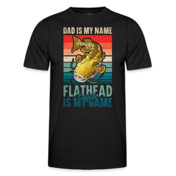Catfish Angler Catfish Catfishing Catfish Fishing - Men's Functional T-Shirt - black - Front - AI Model Male 178 dark (178cm)