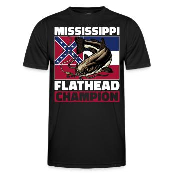 Catfish Angler Catfish Catfishing Catfish Fishing - Men's Functional T-Shirt - black - Front - AI Model Male 178 dark (178cm)