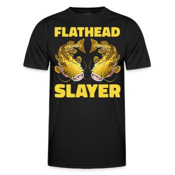 Catfish Angler Catfish Catfishing Catfish Fishing - Men's Functional T-Shirt - black - Front - AI Model Male 178 dark (178cm)