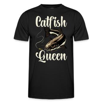 Catfish Angler Catfish Catfishing Catfish Fishing - Men's Functional T-Shirt - black - Front - AI Model Male 178 dark (178cm)