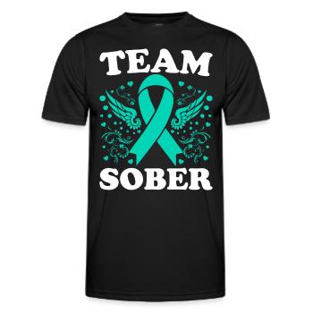 Awareness of Addiction Prevention Addiction - Men's Functional T-Shirt - black - Front - AI Model Male 178 dark (178cm)