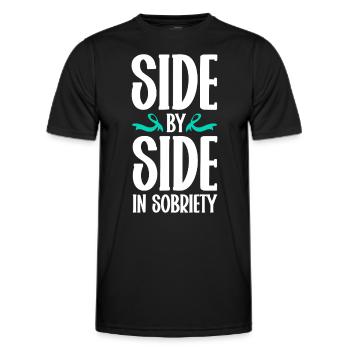 Awareness of Addiction Prevention Addiction - Men's Functional T-Shirt - black - Front - AI Model Male 178 dark (178cm)