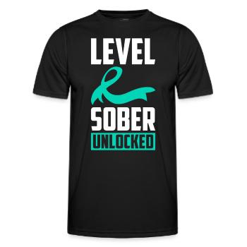 Awareness of Addiction Prevention Addiction - Men's Functional T-Shirt - black - Front - AI Model Male 178 dark (178cm)