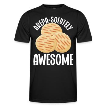 Arepa Kolumbianisches Essen - Männer Funktions-T-Shirt - Schwarz - Vorne - AI Model Male 178 dark (178cm)