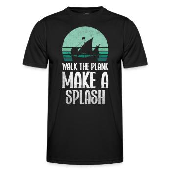 Pirat Totenkopf Freibeuter Piratenschiff - Männer Funktions-T-Shirt - Schwarz - Vorne - AI Model Male 178 dark (178cm)