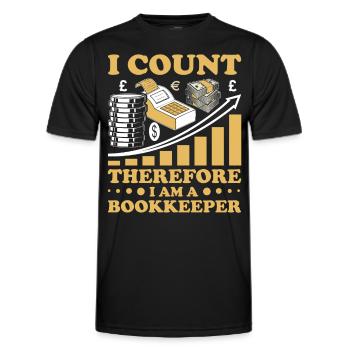 Comptabilité Comptable Financier Profession de comptable - T-shirt sport Homme - noir - Devant - AI Model Male 178 dark (178cm)