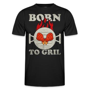 Grillades Barbecue Grillades de fête Barbecue professionnel - T-shirt sport Homme - noir - Devant - AI Model Male 178 dark (178cm)