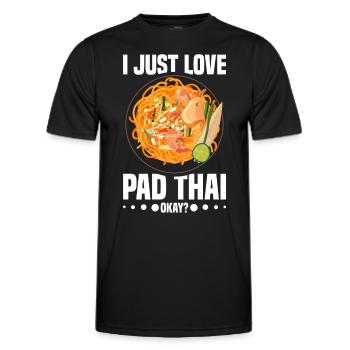 Pad Thai Thai Food Thai Cuisine Thailand - Men's Functional T-Shirt - black - Front - AI Model Male 178 dark (178cm)
