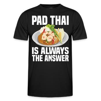 Pad Thai Thai Food Thai Cuisine Thailand - Men's Functional T-Shirt - black - Front - AI Model Male 178 dark (178cm)