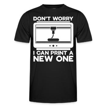 3D Drucker Filament 3D Drucken 3D Druck 3D Printer - Männer Funktions-T-Shirt - Schwarz - Vorne - AI Model Male 178 dark (178cm)