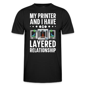 3D Drucker Filament 3D Drucken 3D Druck 3D Printer - Männer Funktions-T-Shirt - Schwarz - Vorne - AI Model Male 178 dark (178cm)