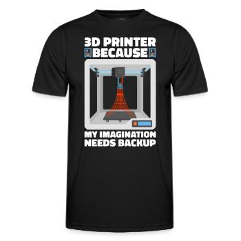 3D Drucker Filament 3D Drucken 3D Druck 3D Printer - Männer Funktions-T-Shirt - Schwarz - Vorne - AI Model Male 178 dark (178cm)