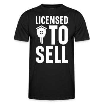 Agent immobilier Courtier immobilier Agent immobilier Agent immobilier - T-shirt sport Homme - noir - Devant - AI Model Male 178 dark (178cm)