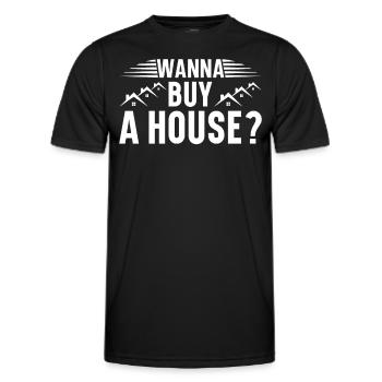 Agent immobilier Courtier immobilier Agent immobilier Agent immobilier - T-shirt sport Homme - noir - Devant - AI Model Male 178 dark (178cm)