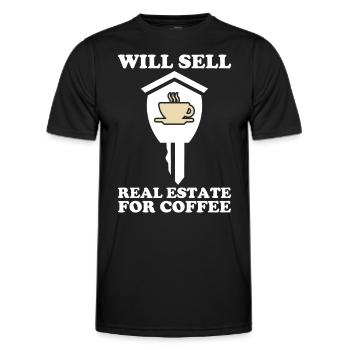 Agent immobilier Courtier immobilier Agent immobilier Agent immobilier - T-shirt sport Homme - noir - Devant - AI Model Male 178 dark (178cm)