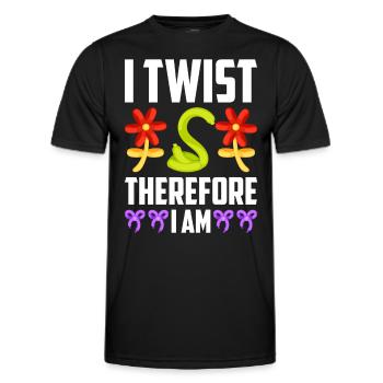 Balloon Twister Balloon Artist Balloon Animals - Men's Functional T-Shirt - black - Front - AI Model Male 178 dark (178cm)