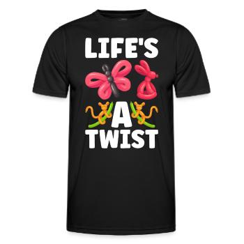 Balloon Twister Balloon Artist Balloon Animals - Men's Functional T-Shirt - black - Front - AI Model Male 178 dark (178cm)