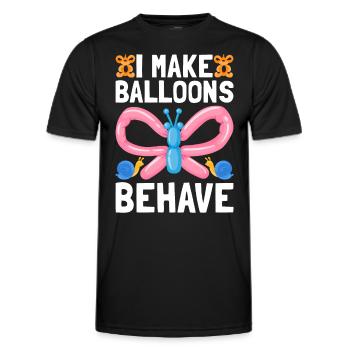 Balloon Twister Balloon Artist Balloon Animals - Men's Functional T-Shirt - black - Front - AI Model Male 178 dark (178cm)